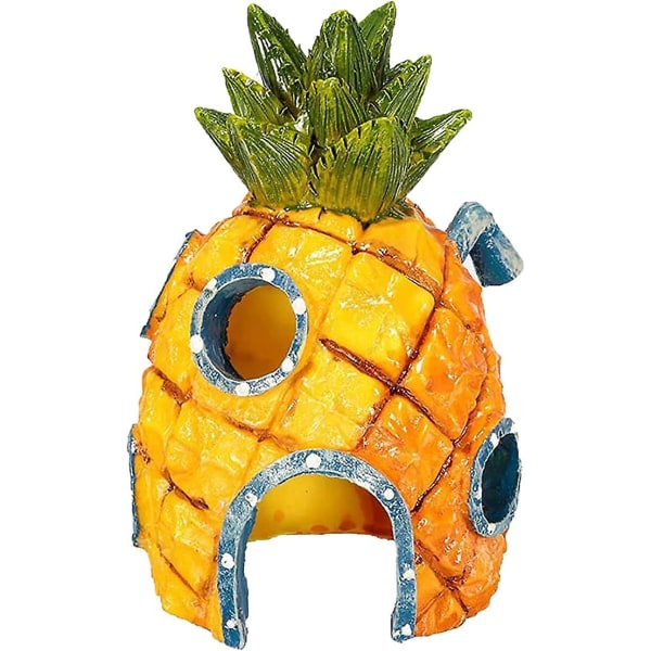 Ananas hus akvarie dekoration, ananas dekoration til akvariefisk og rejer habitat akvarie ornament til fisk, rejer, skildpadder, akvarium,