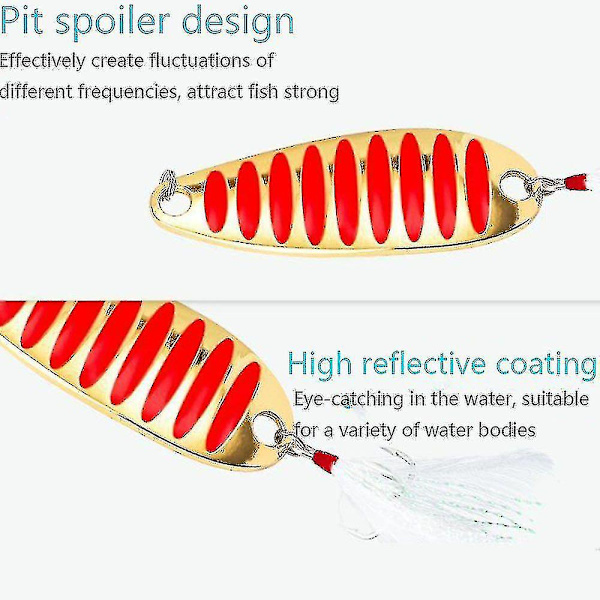 1 st Metall Ing Lures Sked / silver Bait Bait Paljetter Ing Tackle