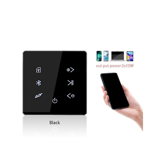 Bluetooth Förstärkare Inbyggd Vägg USB SD Kort Musikpanel Smart Hem Bakgrund Stereo Högtalare Hotell Restaurang.