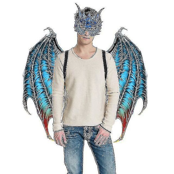 Kostume-sæt til børn med dragevinger og dinosaurhale maske (GROUP4)