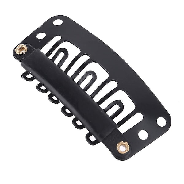 10 st 32mm U-formade Metallhårklämmor för Hårförlängningar Vävt Clip-on Peruk