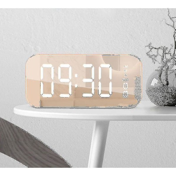 Multifunktionell LED digital väckarklocka, Bluetooth-högtalare, sängbordsljus elektronisk