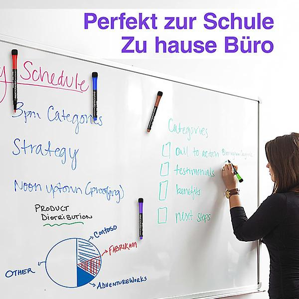 12 magnetiska whiteboardpennor och suddgummi set färg whiteboardpennor raderbara torr radera markörer tunn whiteboardpenna barn raderande markör