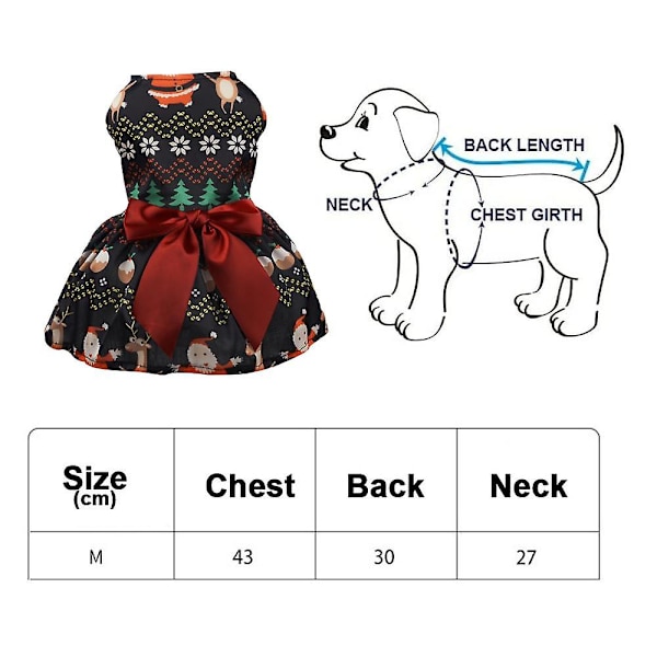 Söta Hundklänningar, Juloutfit Hundkostym För Små Hundar Kattkläder (stil 1)
