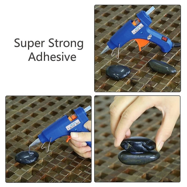 Limpistoler, Mini Hot Glue Gun Ac 110-230v Høytemperatur smeltende limpistolsett med 25 limstifter Fleksibel utløser for små håndverksprosjekter og sealier
