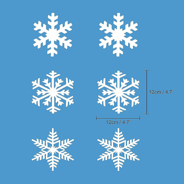 Juldekoration 12 stycken Snö Vinterland Fest Dekoration - Julhängande Dekoration Vit