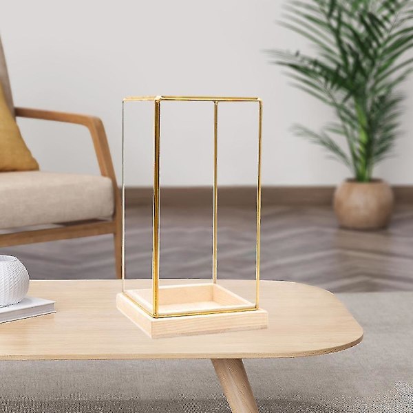 Glasmontre Dekorativ Kuboid Antik Kunstværk Vitrine, M