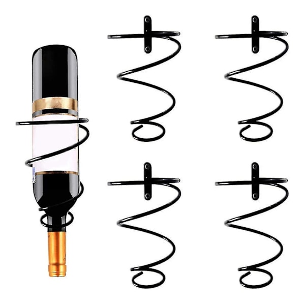 1 Sett Veggmontert Flaskeholder Multi-bruks Metall Vin Display Hyllebrakett Stativ For Hjemmet