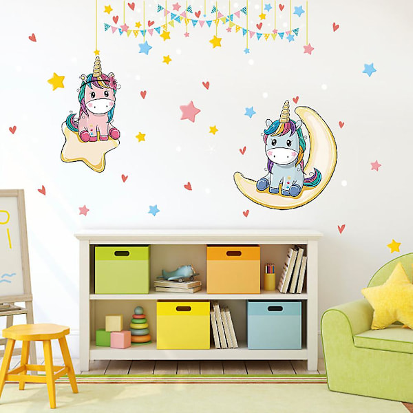 Cartoon Unicorn Väggdekaler