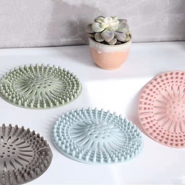 4-pack, silikon diskhossil, golvavlopp, rosa, blå, grön, grå