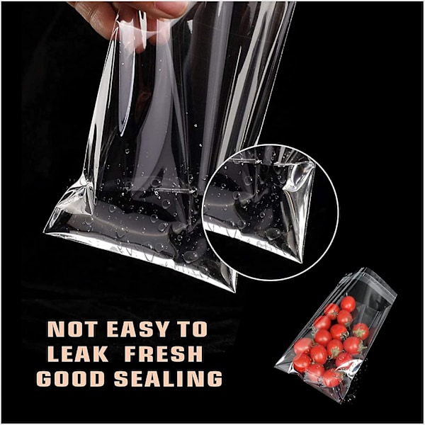 100 st 2\" x 5\" Långa Genomskinliga Återförslutningsbara Cellofanpåsar Självtätande Godispåsar Kekspåsar Med Limflik Presentpapper Poly Påsar Plastförpackning 1.4