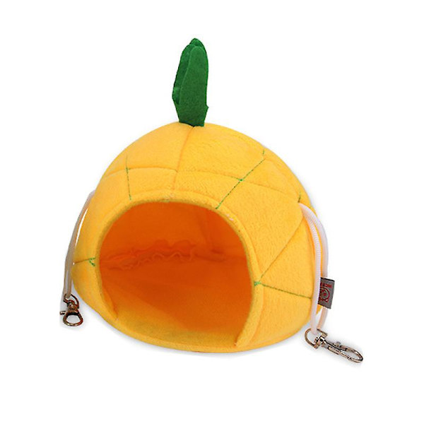 Ananas Hengekøye Myk Hamsterhus Seng Hamster Hengehus Smådyr Bur Marsvin Bur (1 stk, Gul)