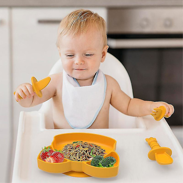 Silikon Babymat - Spill Proof Sticky Non Slip Stay Put Bricka - Perfekt för resor