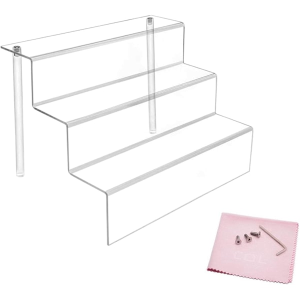 3-lagers transparent stege akryl display stativ