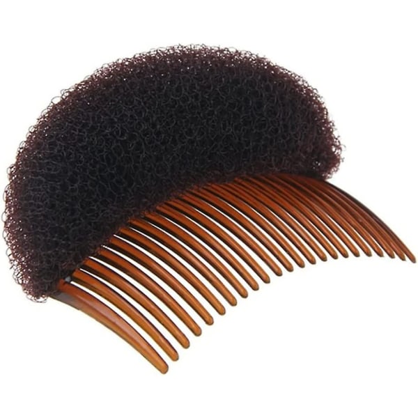 2 kpl Bump It Up Volume -hiusmuotoiluklipsi Bun Maker -hiuslisätyökalu Monitoimiset hiustarvikkeet kampalla välittömästi kampaukseen (ruskea)