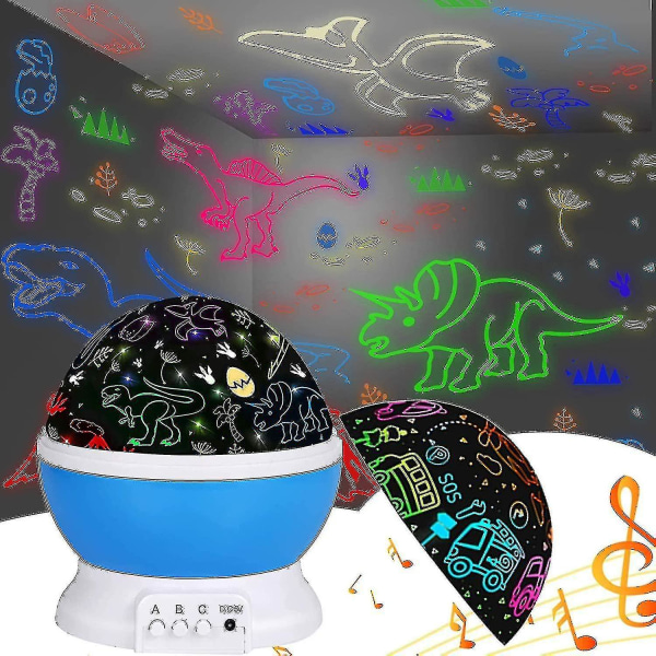 För barn, projektor inbyggd 12 låtar 360 De Rotating 16 S For Kids , Ps