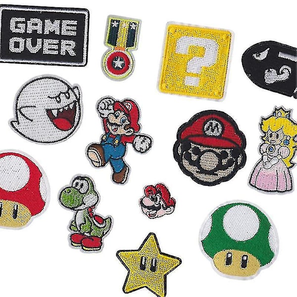 Tegnefilm Dyrebroderi Patches Til Tøj DIY Stryge På Patches På Tøj Toad Patch Yoshi Brugerdefinerede Klistermærker (mla-1)