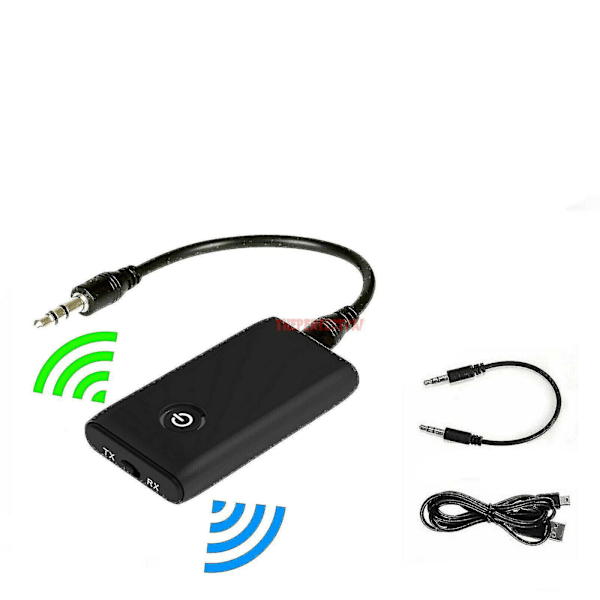 Bluetooth 5.0 Transmitter Receiver 2 In 1 Wireless Audio 3.5mm Jack Aux Adapter