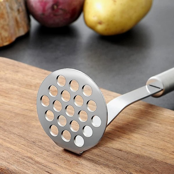 Potatismosare, Vitlökspress i Rostfritt Stål för Potatismos, Grönsaker, Frukter, Vitlök och Marmelad