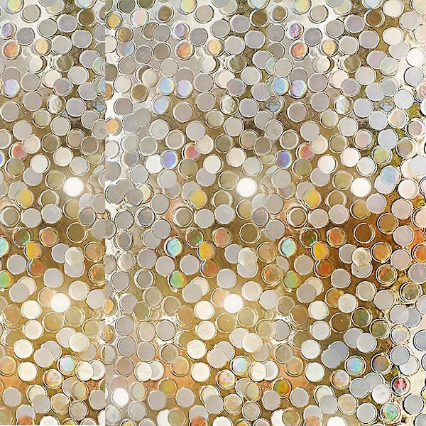 Statiska Självhäftande Glasdekaler med Glittrande Reflekterande Punkter - Dekorativ Fönsterdekor