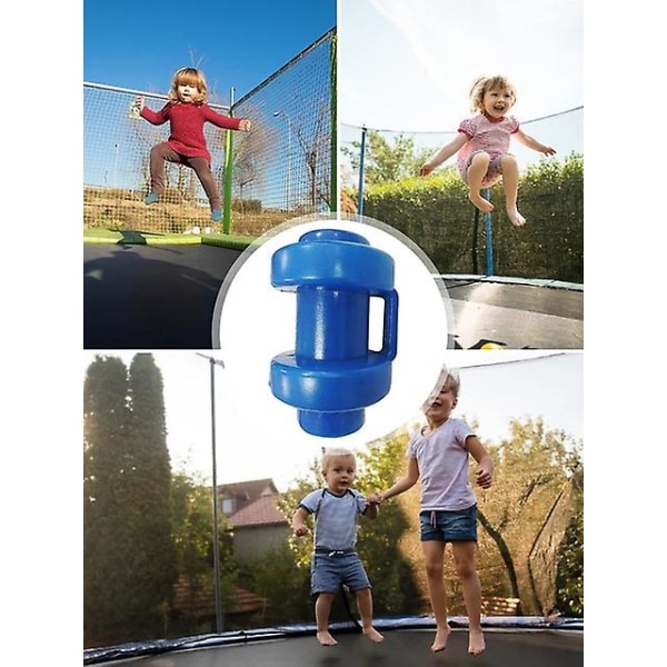 Sæt med 8 trampolinstolpehætter til trampolinnetpinde Ø 25 MM, blå, 8*2,5 cm