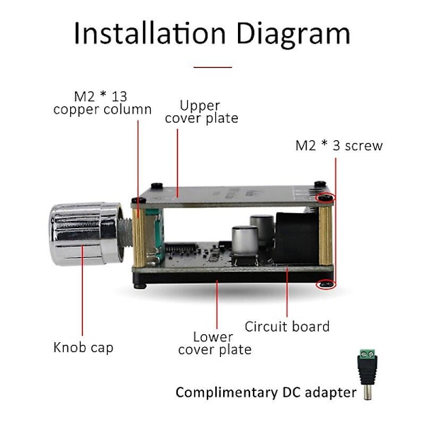 Dual Channel Mini Bluetooth Audio Speaker 20w 360 Graders Steglös Tuning Liten Strömförstärkare Kretskort Digital Modul