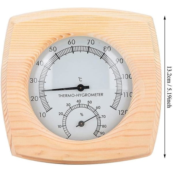 Træ Sauna Termometer Hygrometer Termometer Hygrometer Sauna Værelse Gran Skive Hygrometer Termometer