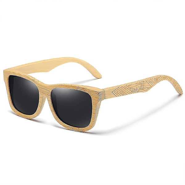 Mens And Womens Bamboo Wood Arms Classic Sunglasses