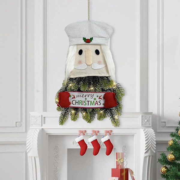 Julgranspynt Gammal Man Snögubbe Nötknäppare Skapa Julhängande Dekorationer（C）