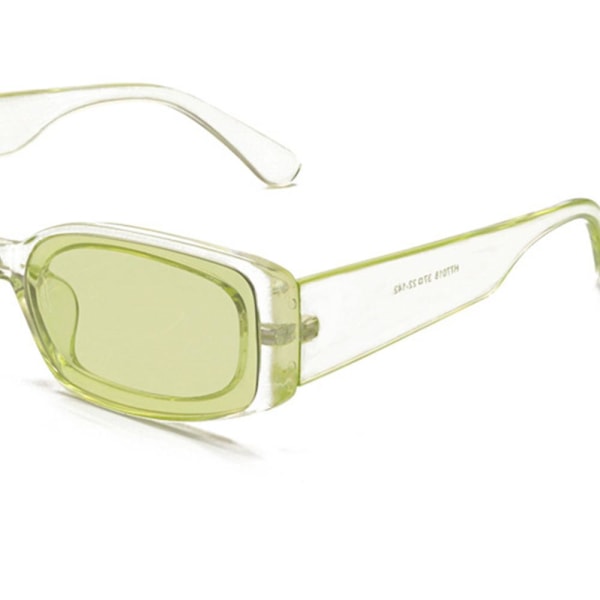 Rektangulære solbriller for kvinner Retro mote solbriller beskyttelse Vintage smal kvadratisk ramme øyenbrille