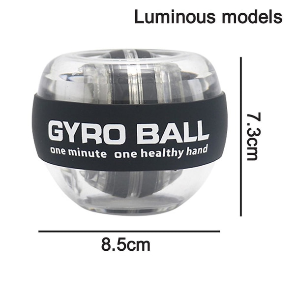 Autostart Gyro Ball Handledstränare/balans Dekompressionsleksak/metallbollkärna med ledljus
