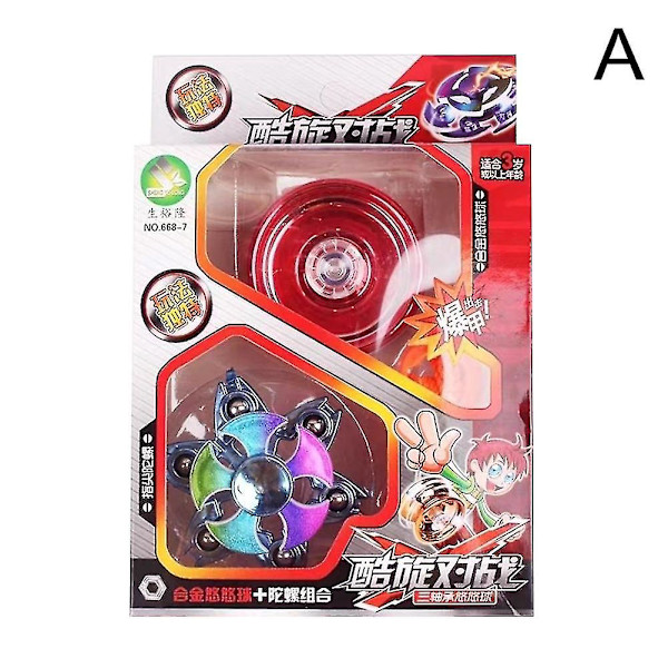 Yo-Yo-boll i aluminiumlegering, Yo-Yo Fidget Spinner-set, Leksak för barn, Födelsedagspresent för pojkar (röd)