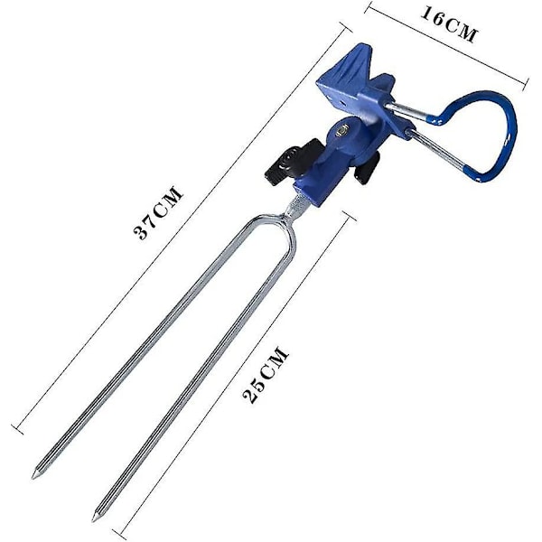 2 stk. Fiskestavs Holder, 360 Justerbar Rustfrit Stål Fiskestavs Holder, Stangs Holder