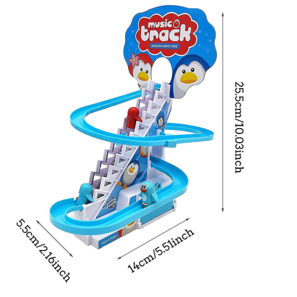 Penguin Slide Toy Set Rolig automatisk trappklättring Anka Cartoon Track Set