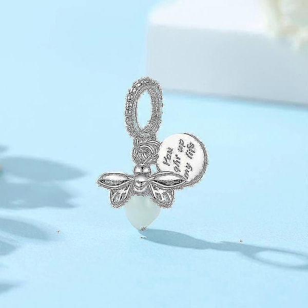 925 Sterling Silver Berlocker Eldfluga Fjäril Kameleont Hänge Pärlor Passar Pandora Armband Halsband Smycken För Kvinnor