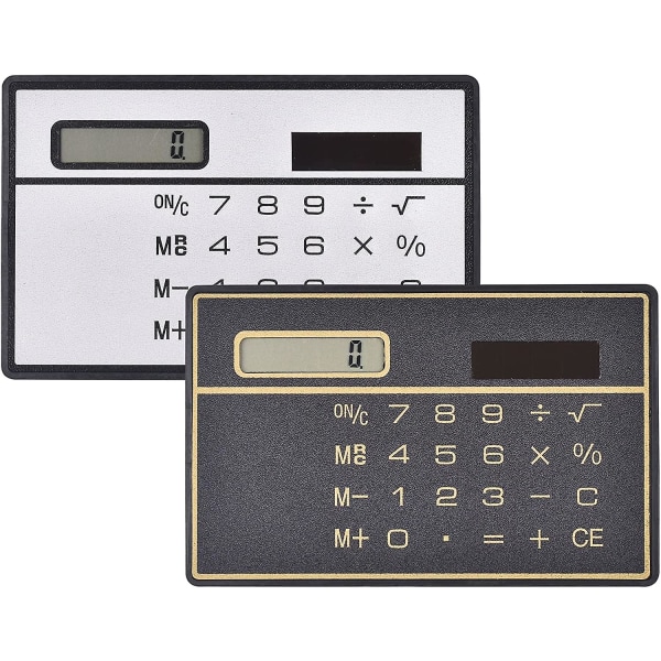 Kalkulatorer for studenter, 8-sifret slanke kalkulatorsolenergi Ultratynne kalkulatorer Desktopkalkulator for daglig og grunnleggende kontor Hjemmeskole Klasse Se