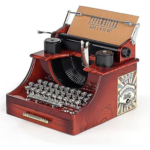 Mini Retro -tyylinen kirjoituskoneen musiikkikello