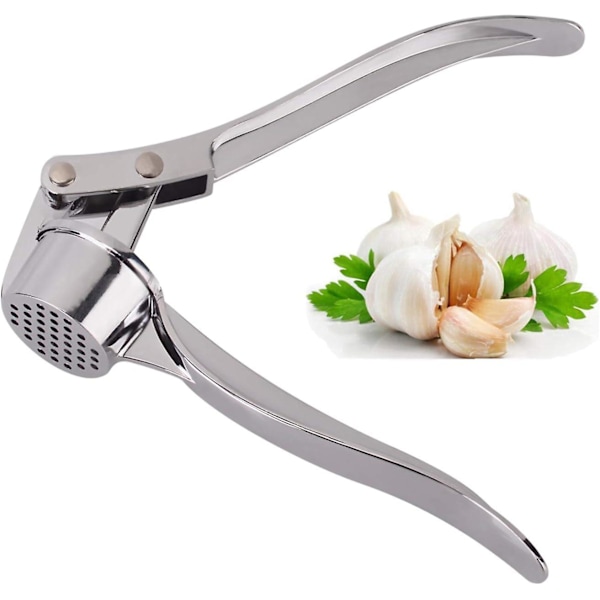 Professional Kitchen Garlic Press/Mincer/Crusher Peeler Squeezer ,Heavy Duty Garlic Presser, Easy to Clean and Durable