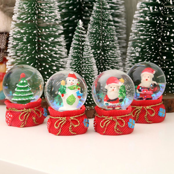 Glas Snöglob Exklusiv Semesterdekoration Glödande Hantverk Julgran Tomte Snögubbe Glaskula Ornament Heminredning