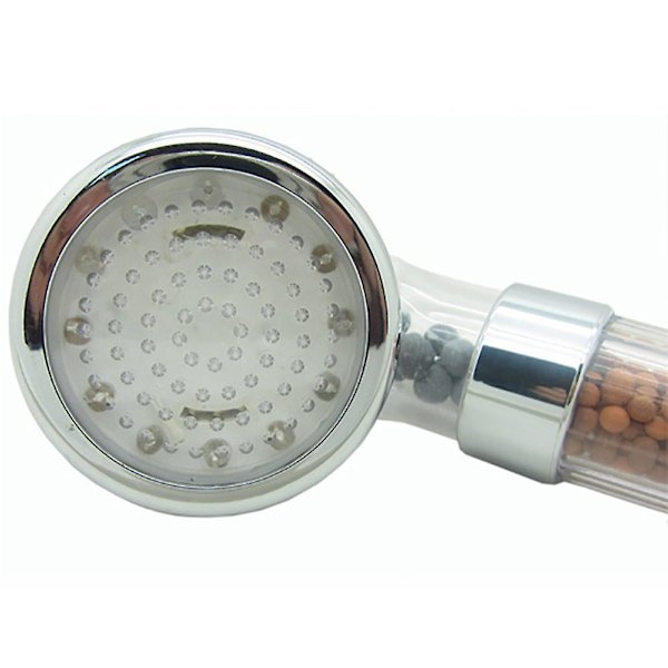 7-färgad LED-omkopplingsduschmunstycke Hushållsblommunstycke 24*7,8cm
