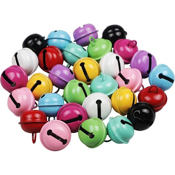 10 st 22mm Mini Klockor, Färgglada Klockor för Hantverk, Blandade Små Jul Klockor för Husdjur