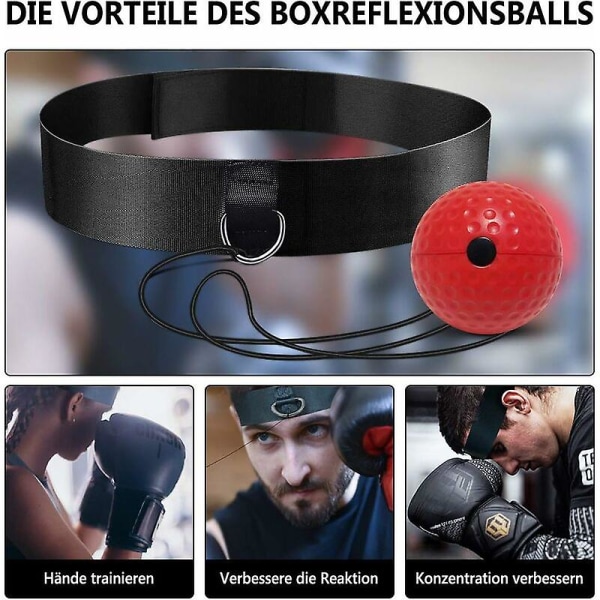 Reflexboll Boxningsträningsboll, Boxningssport, Lämplig för vuxna/barn, Bästa boxningsutrustningen för hand-ögakoordination och fitness, Hemmeträning