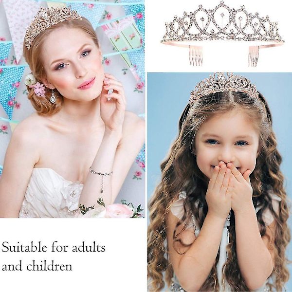 Fødselsdag Tiaraer Til Piger, Fødselsdag Glitter Krone Bælte, Tiara Til Kvinder Fødselsdag Dronning Med Fødselsdagspige Sash