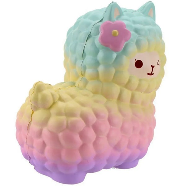 Färgglad jättefår Squishy Alpaca Galaxy Långsamt stigande stressavlastande leksaker