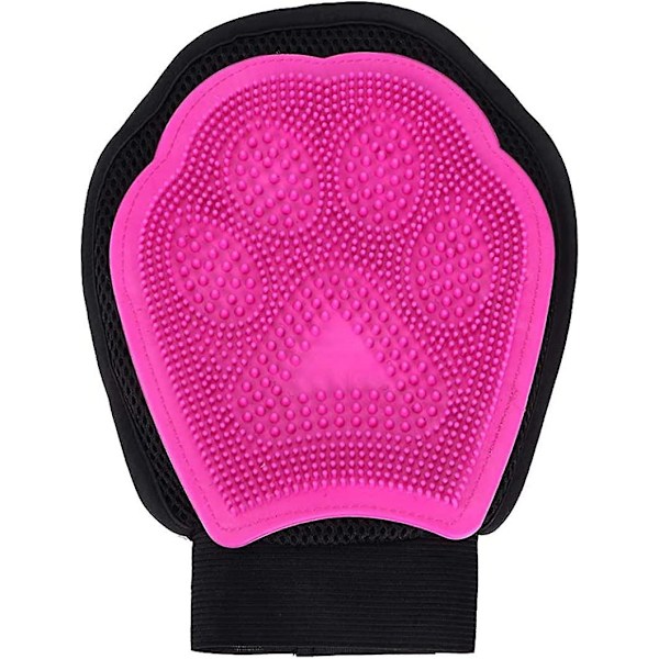 Hund- och kattvårdshandskar Mjuk borste & massageapparat för borttagning av husdjurshår (rosa)
