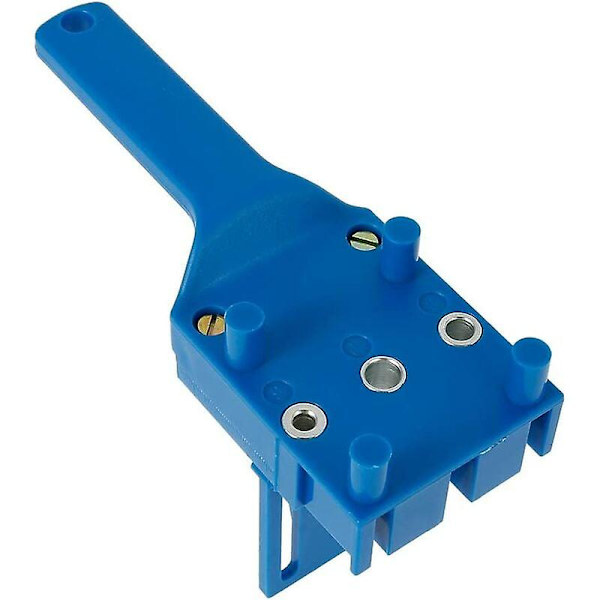 1 st dornborrningsjigg, trädowelborrningsguide med parallellstopp, doweling jig-kit med dowelcenter 6mm/8mm/10mm (blå)