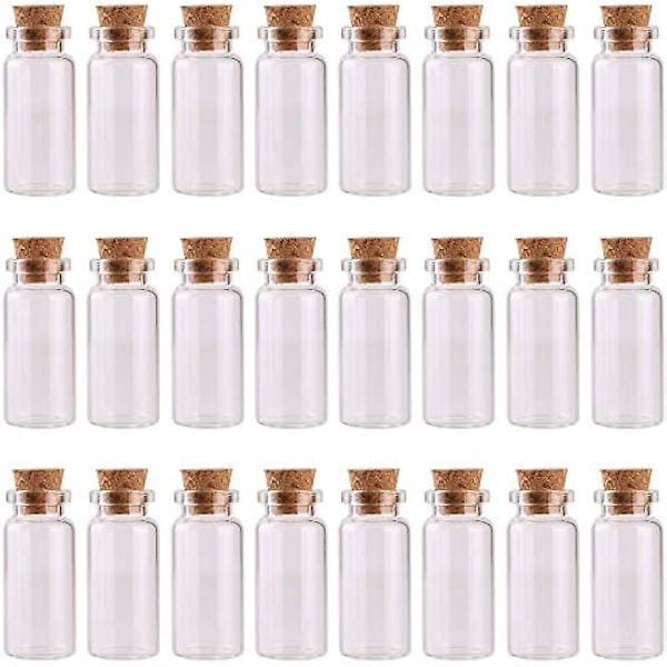 24 st 10 ml glasflaskor korkproppar DIY dekoration mini glasflaskor kork meddelande glasflaska flaska kork små glasflaskor burkar korkar