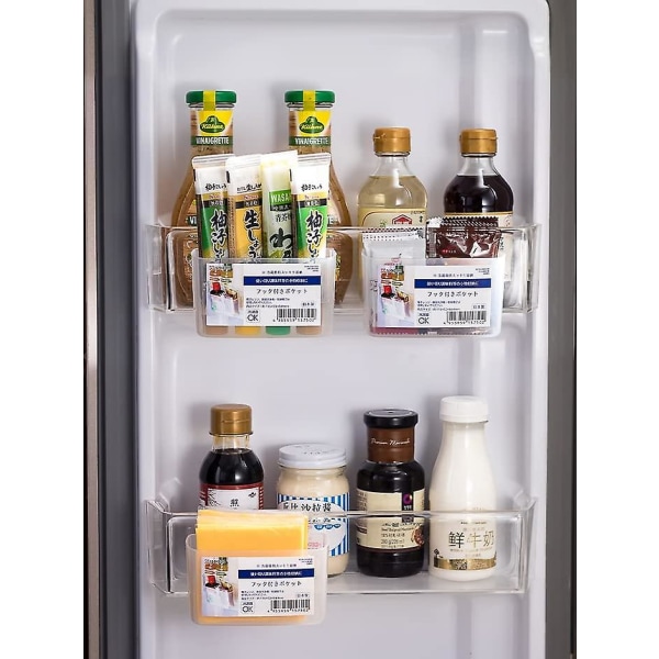 2-pack ostpinnar förvaring av ostskivor, hängande förvaringslåda för sidodörrar för kylskåp, matlagningsredskap för kök, förvaring av kryddpåsar