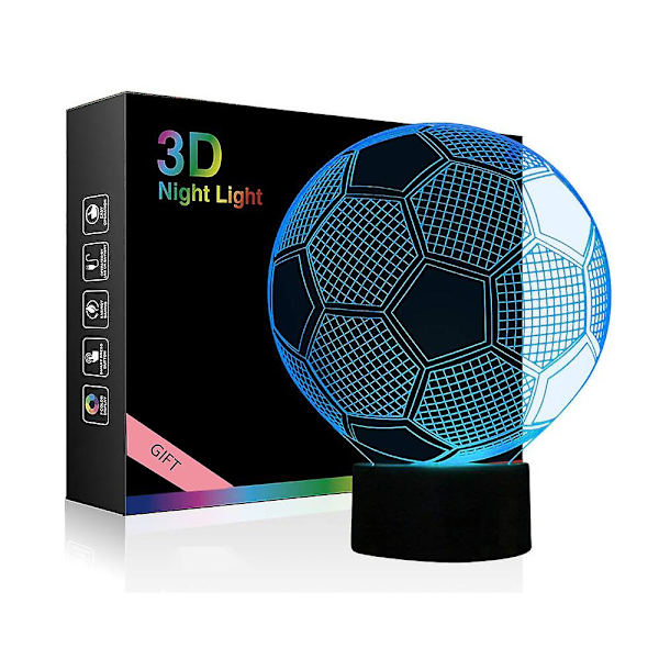 3d Illusion Lamp Football Soccer 3d Creative Illusion Desk Lamp