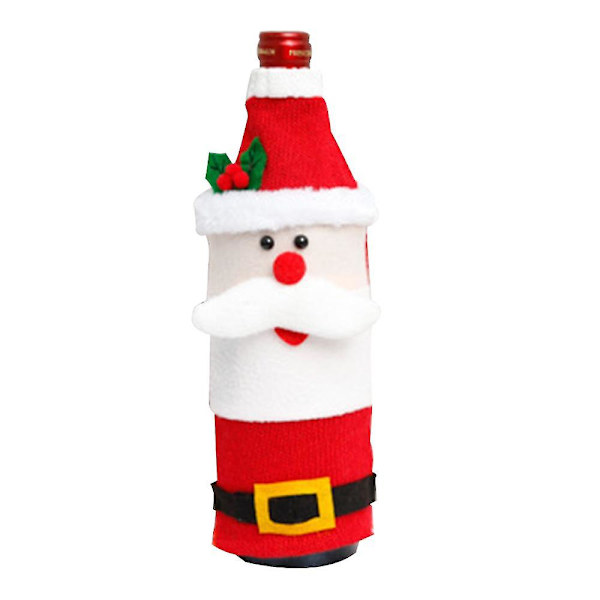 Julvinflaskepåsar, Julflaskklädsel Tomte Handgjorda Hem Restaurang Vinflaskkork Ornamentuppsättningar